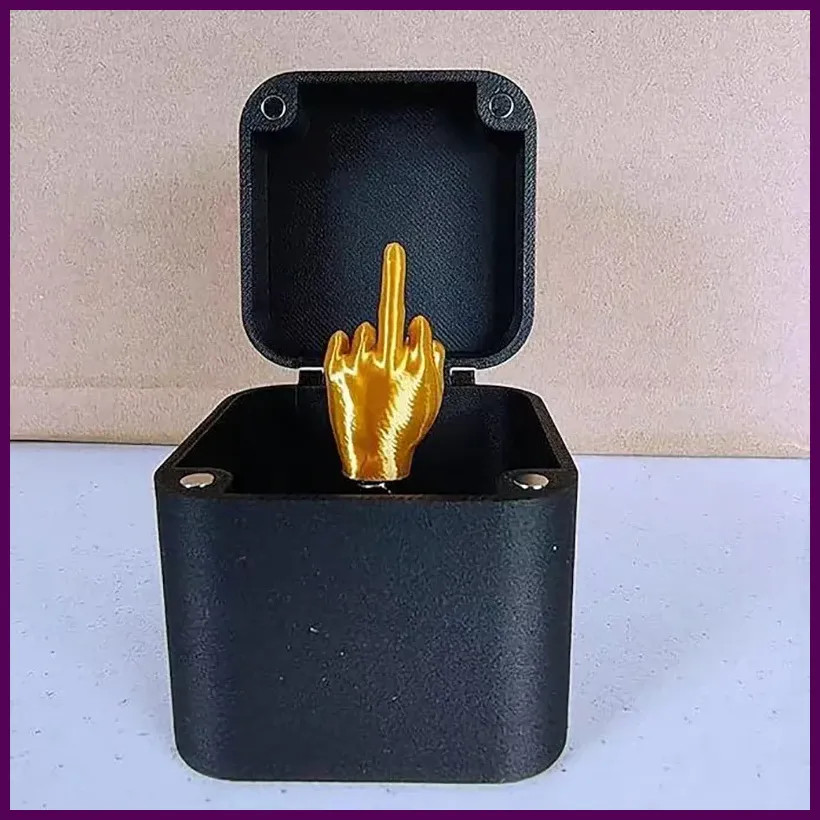 Home Decoration Interesting Prank Gift Middle Finger In Box Box Funny.