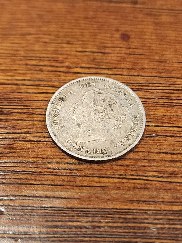 1893 Canada 5 Cents Silver Coin