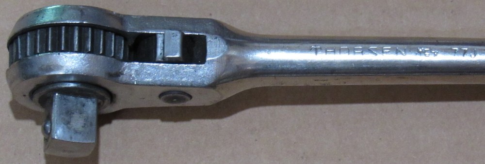 THORSEN TOOLS, 3/8" DRIVE 7-1/2" RATCHET, KNURLED HANDLE, #77J