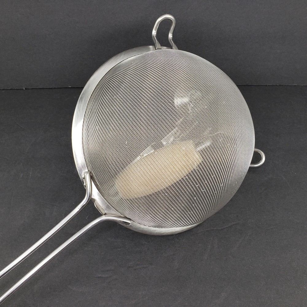 IDEALE MULTIPURPOSE STAINLESS STEEL STRAINER PRESS & COLANDER, EUC
