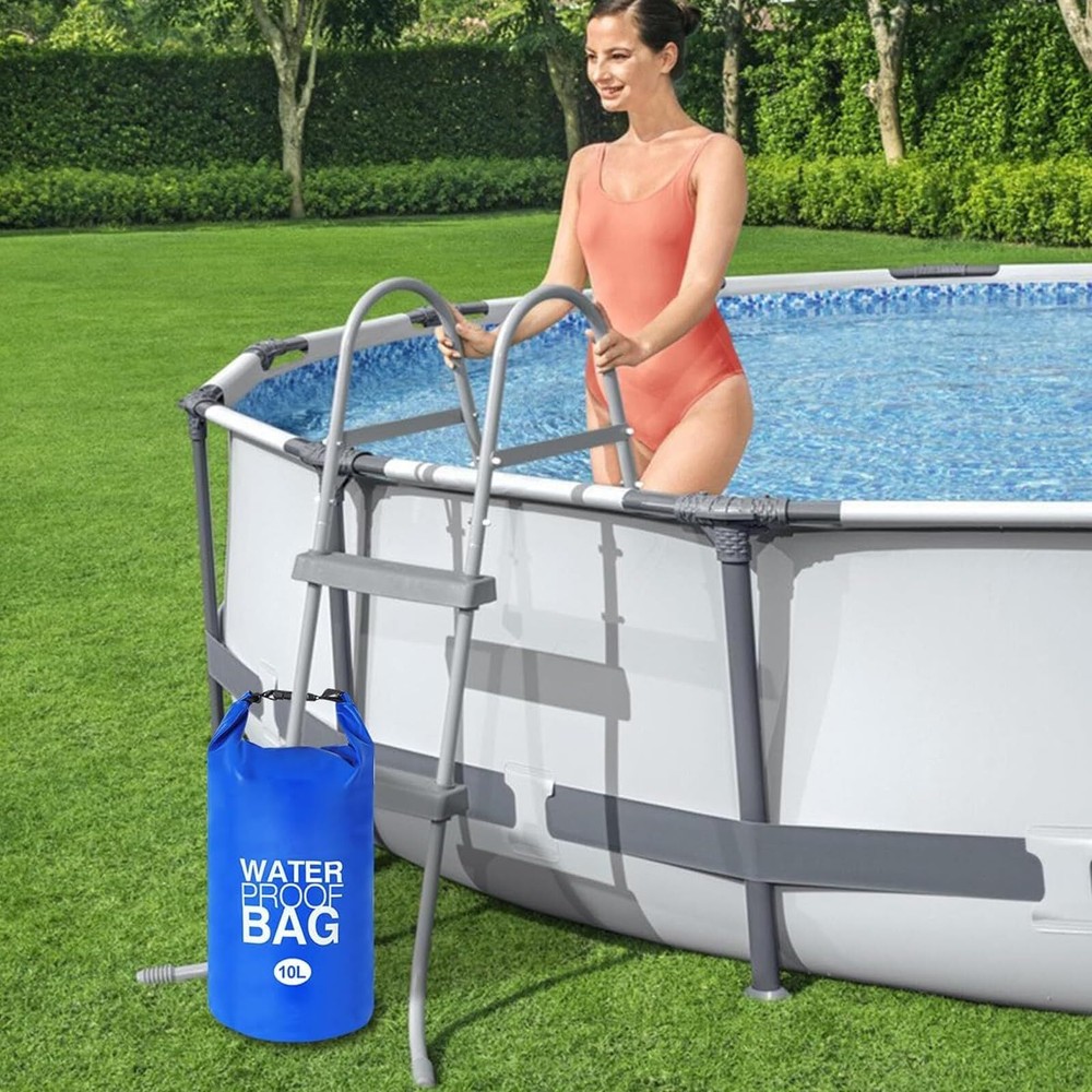2 Pack Pool Ladder Weights, 10L Universal Pool Step Weights, 500D PVC Waterpr...