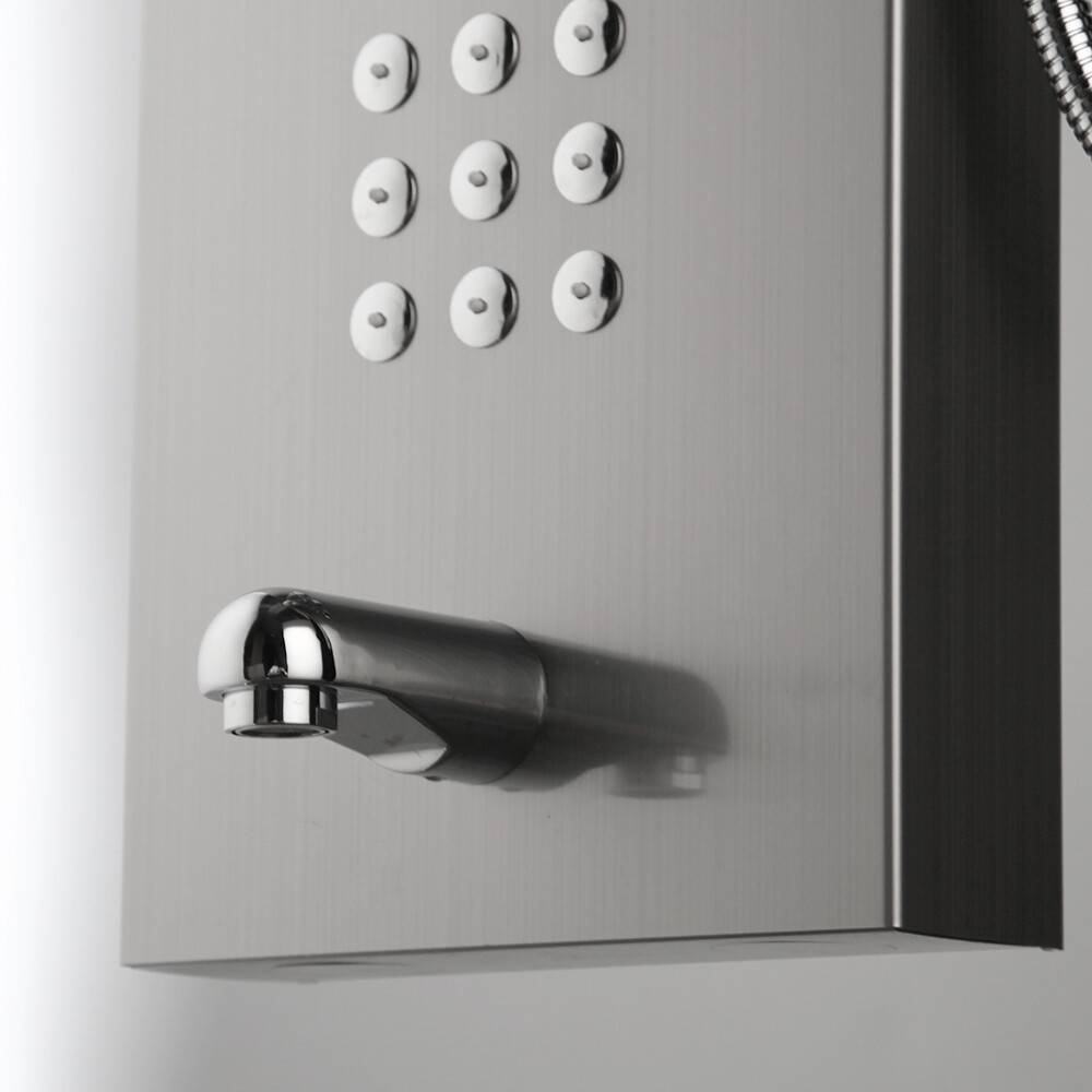 Stainless Steel Shower Panel Column Tower Digital Display Rainfall Massage Mixer