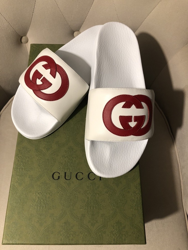 GUCCI  Interlocking-G slides Men’s Size 8