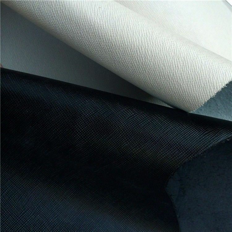 Black taiga First layer leather material cross pattern cowhide for Leathercraft