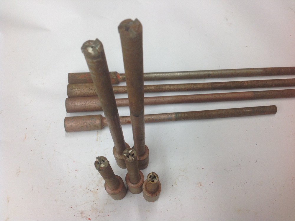 (9) Drillco 1/2" x 11 Thread Concrete Masonry Core Drill Bit. USED