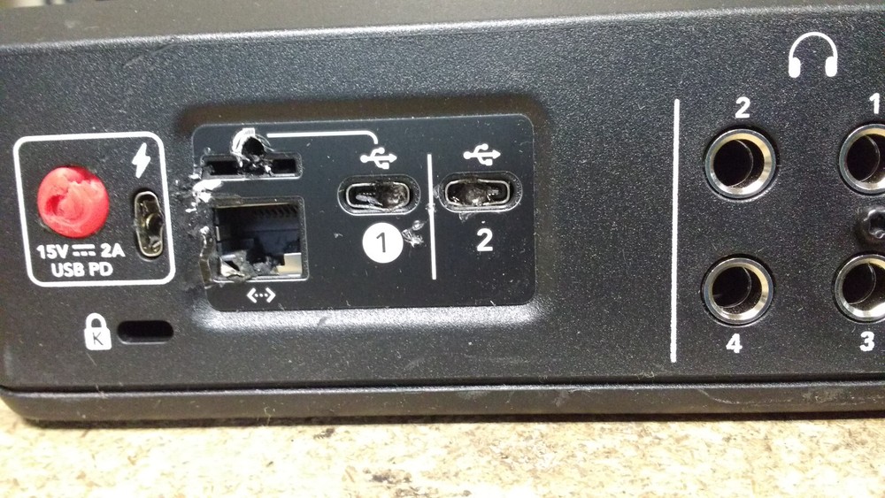 RODECaster Pro II Integrated Audio Production Studio intentionally damaged