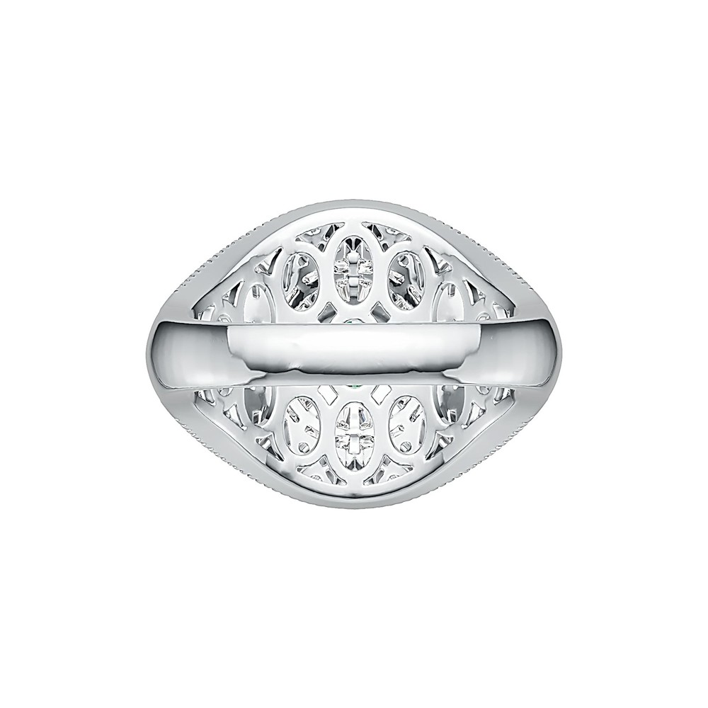 Sterling Silver Semi Mount Ring Setting Round RD 7x7mm with White Topaz