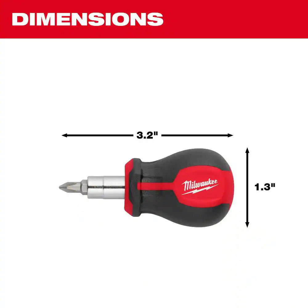 6-In-1 Stubby Multi-Bit Screwdriver
