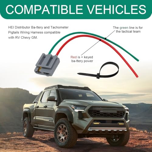 170072 HEI Distributor Pigtail Wire Harness, Electrical Wiring Harness, 12V