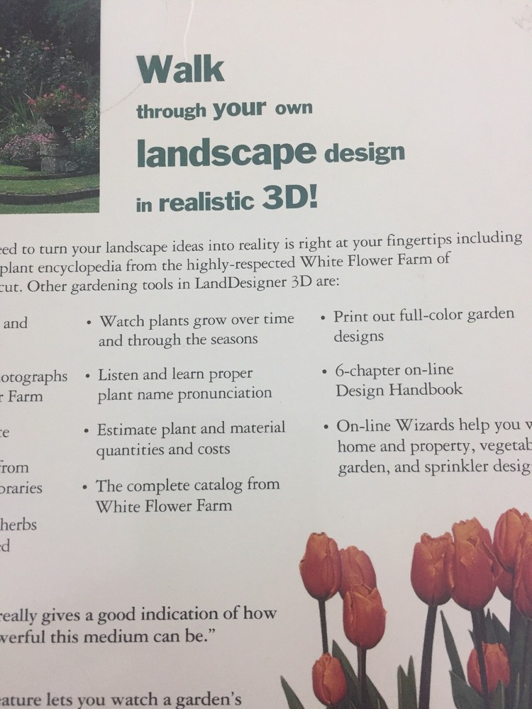 Land Designer 3D Version 4.0 (CD-ROM, 1996, Computer Software)