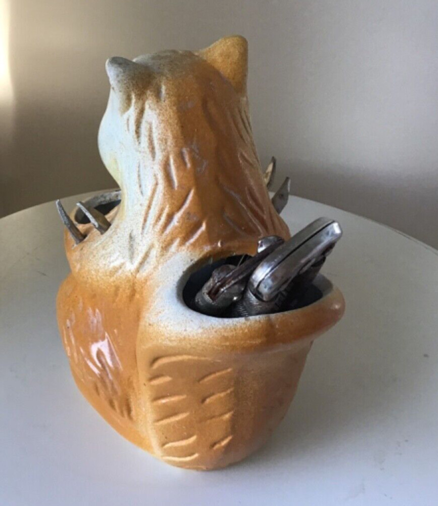 Vintage Ceramic Squirrel Nutcracker With 6 Tools Nutcracker And Picks