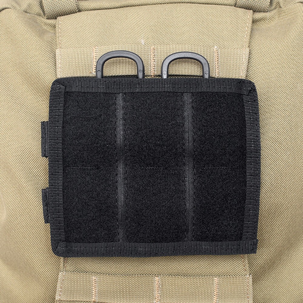 Tactical Hook & Loop Molle Patch Converter Adapter with Kit Bag Utility Pouch