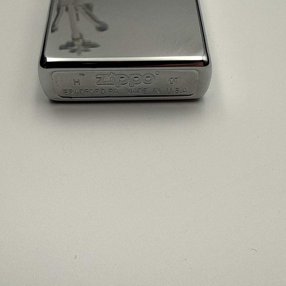 2007 Zippo Chrome (H-07) Lighter NEVER STRUCK #8262