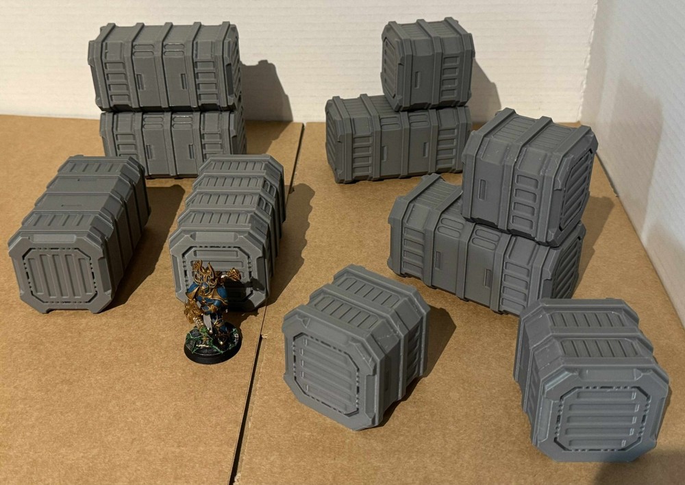 Gothic/Sci-Fi Shipping Containers x10 Terrain Scenery Tabletop/Warhammer 40k