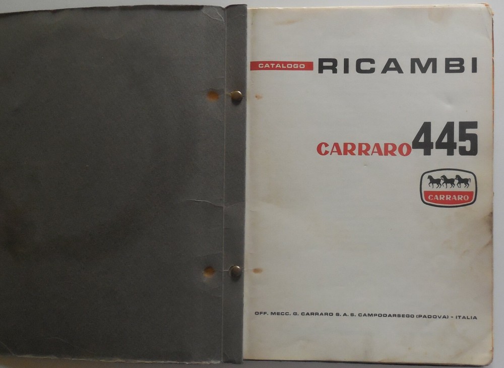 VINTAGE CARRARO 445 PARTS CATALOG