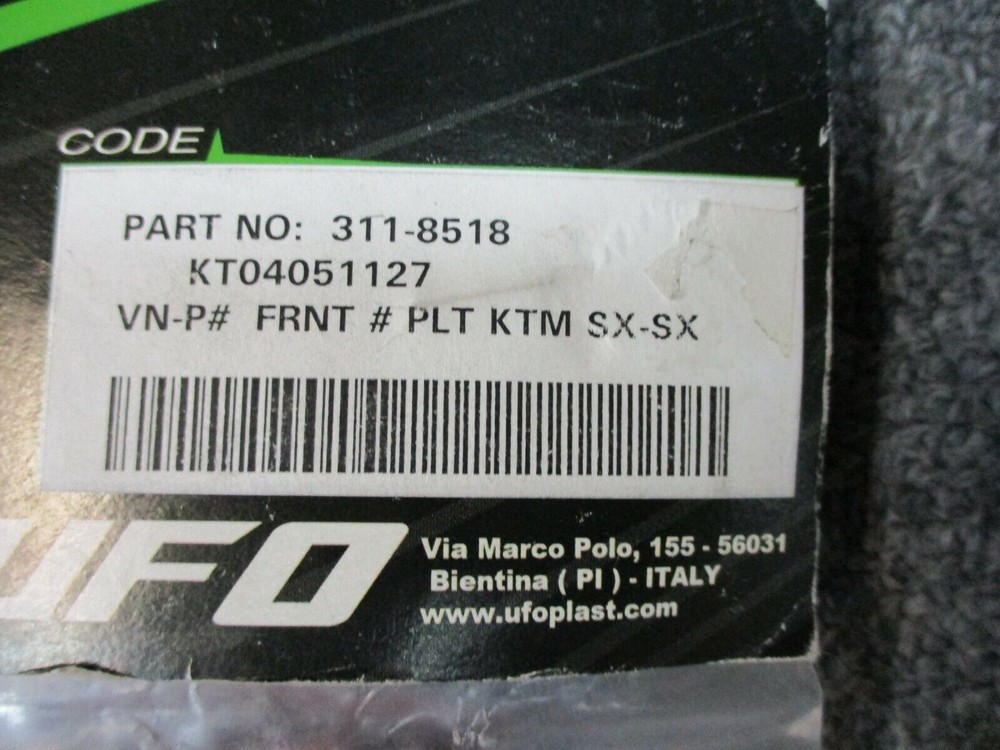 KTM SX Front Number Plate Orange 311-8518