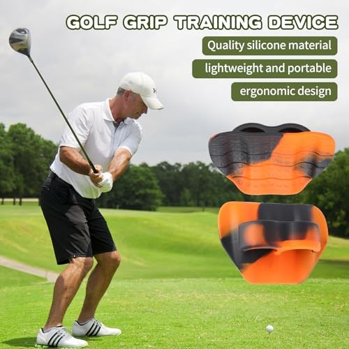 2pcs Golf Grip Trainer (Right and Left Handed), Golf Grip Training Tools, Golf
