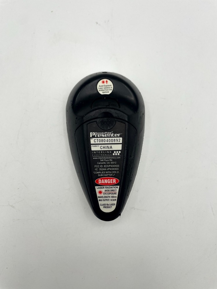 Interlink Electronics 3524A-VP43XX03 Remote Point Presenter Black Wireless