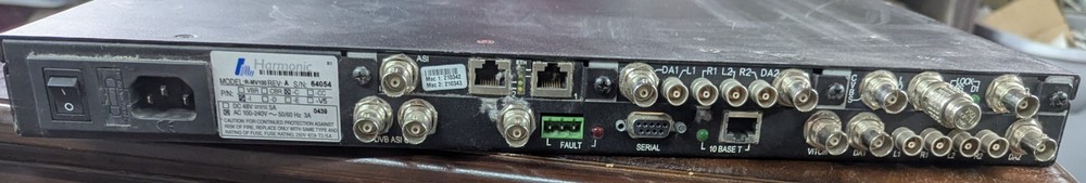 Harmonic DiviCom MV100 MediaView MPEG Encoder Decoder ASI Broadcast Unit