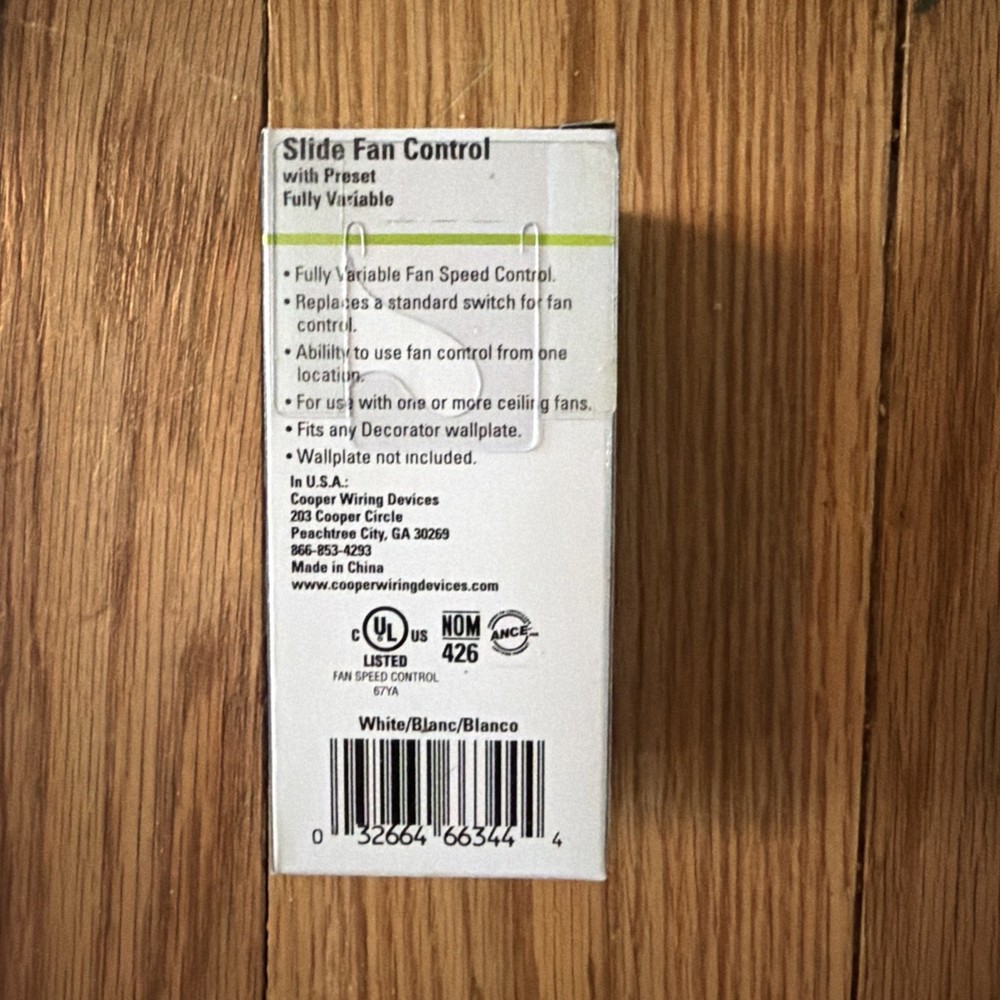 Core SKYE Fan Control 5A Fully Variable- White