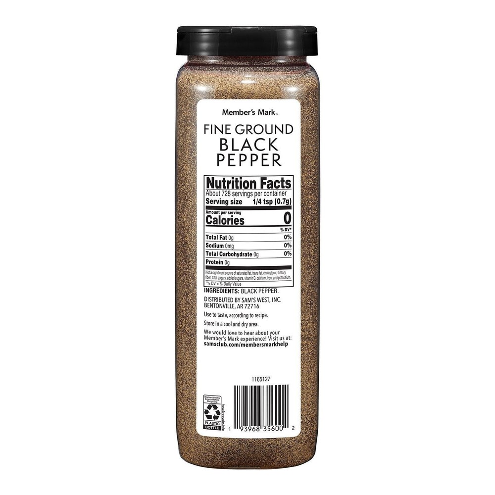 Member's Mark Fine Ground Black Pepper, 18 oz