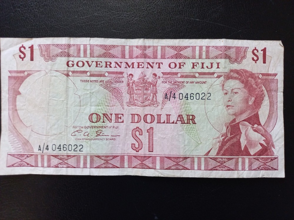 Fiji 1 Dollar, 1971, C.A. Stinson (P-65b)