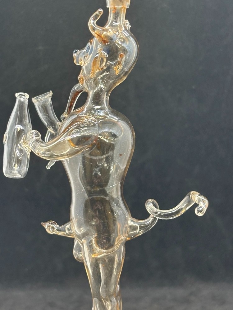Antique glass devil