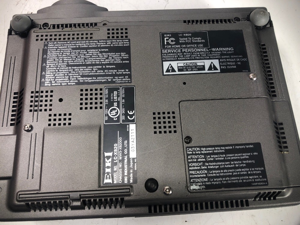 Eiki LC-XB20 LCD Projector As Is