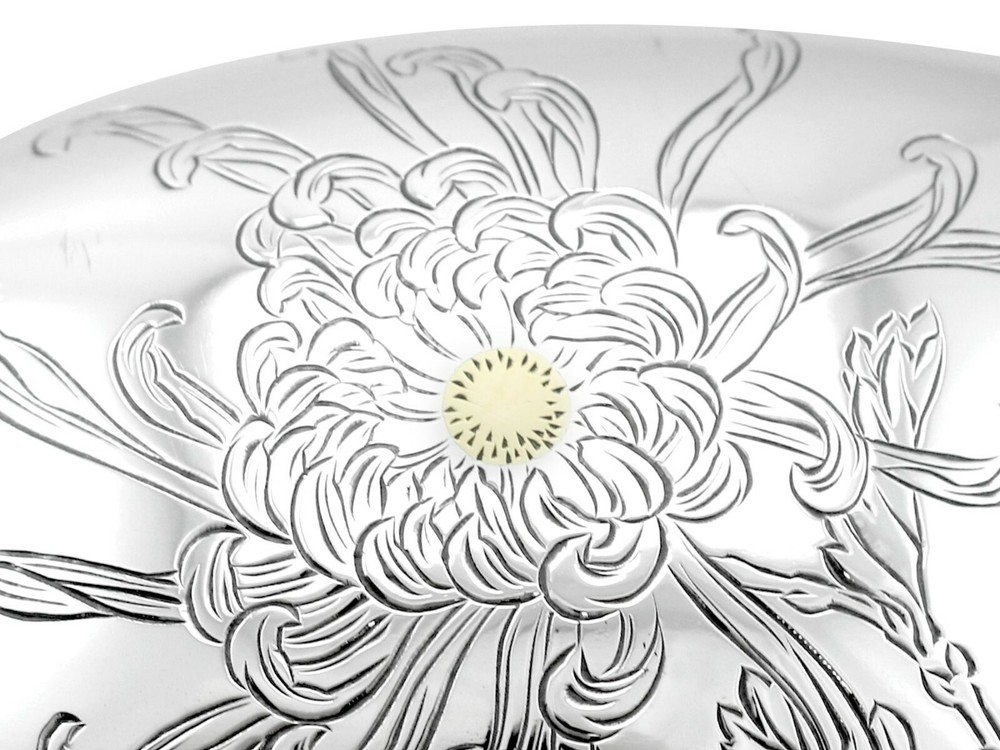 Antique Japanese Silver Serving Bowl