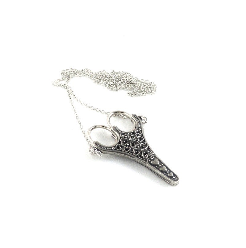 Antique Reproduction "FILIGREE" Chatelaine with Scissors