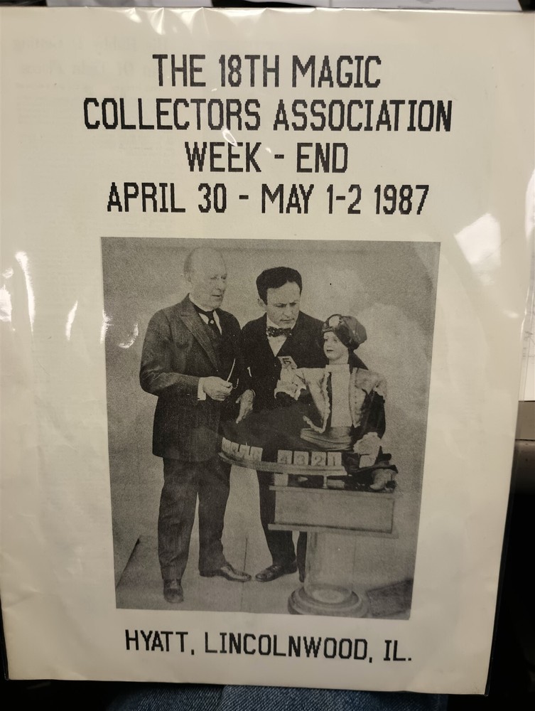 Magic Collectors Association 1987 Hyatt Lincolnwood Il Program