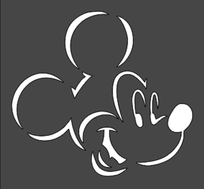 8"x9.5" Clear Plastic Stencil - Mickey (MC5)*****