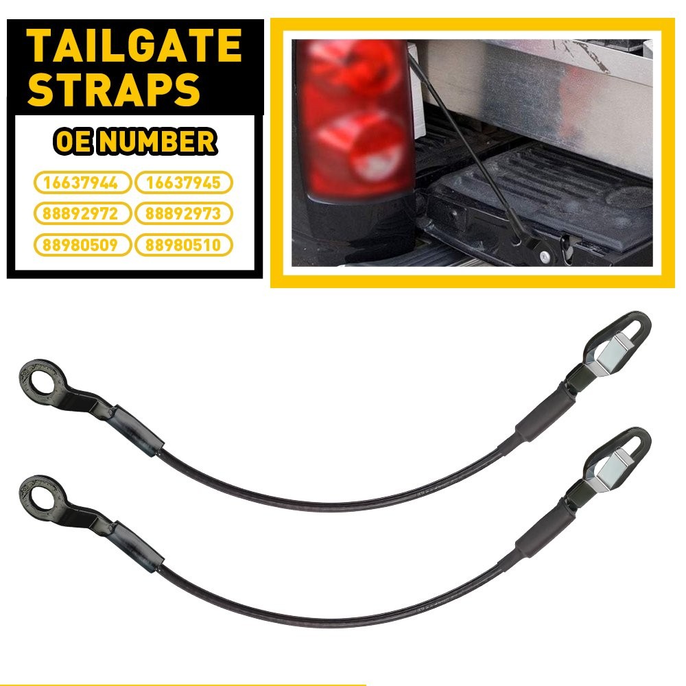 2x Tailgate Support Cable For Chevy Avalanche Silverado GMC Sierra Pair Set Kit