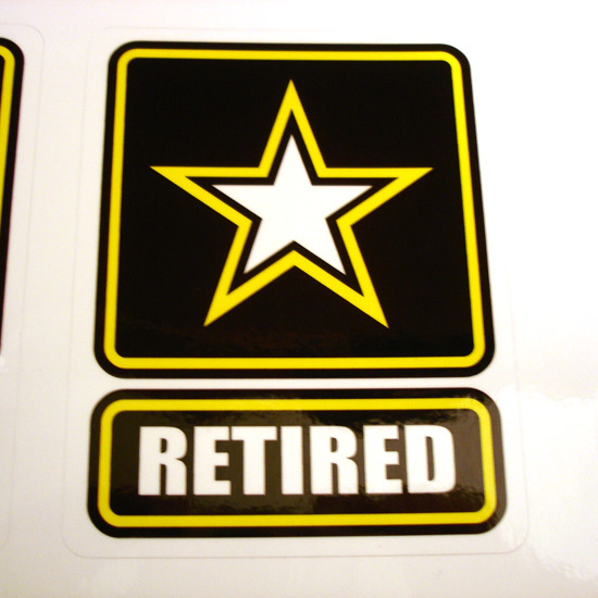 us armed forces army retired decal sticker