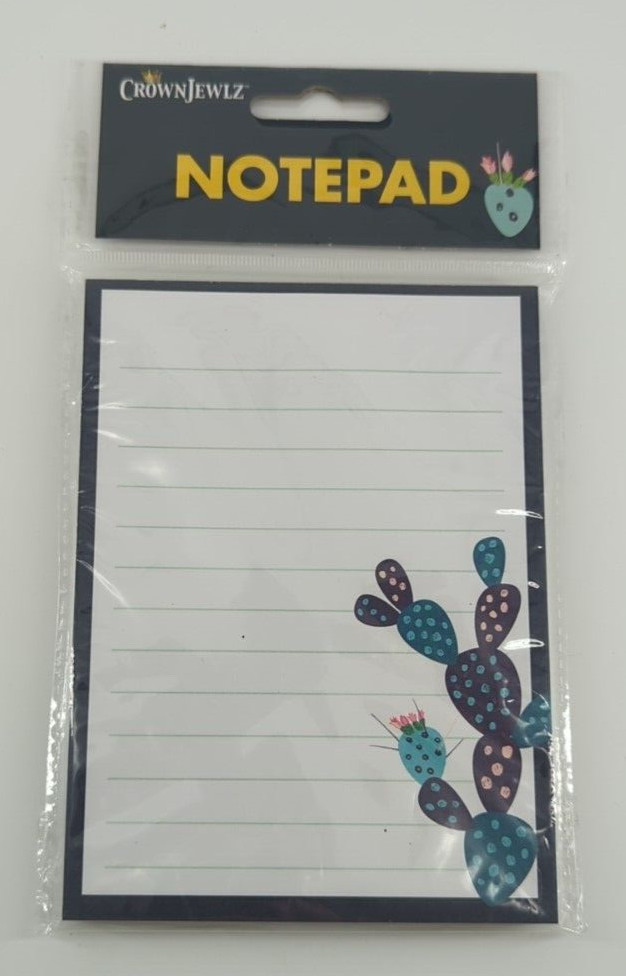 Note Pad & Scratch Pad Cactus Notepad & Munchies List With Magnet 2 Qty