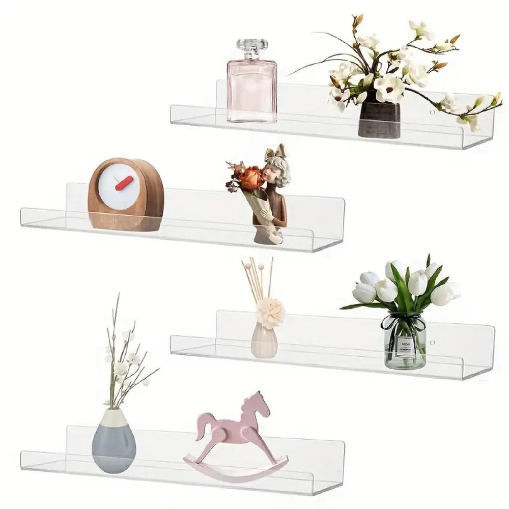 Wall-Mounted Acrylic Shelves Suitable for Wall-Mounted Display Rack Storage R...