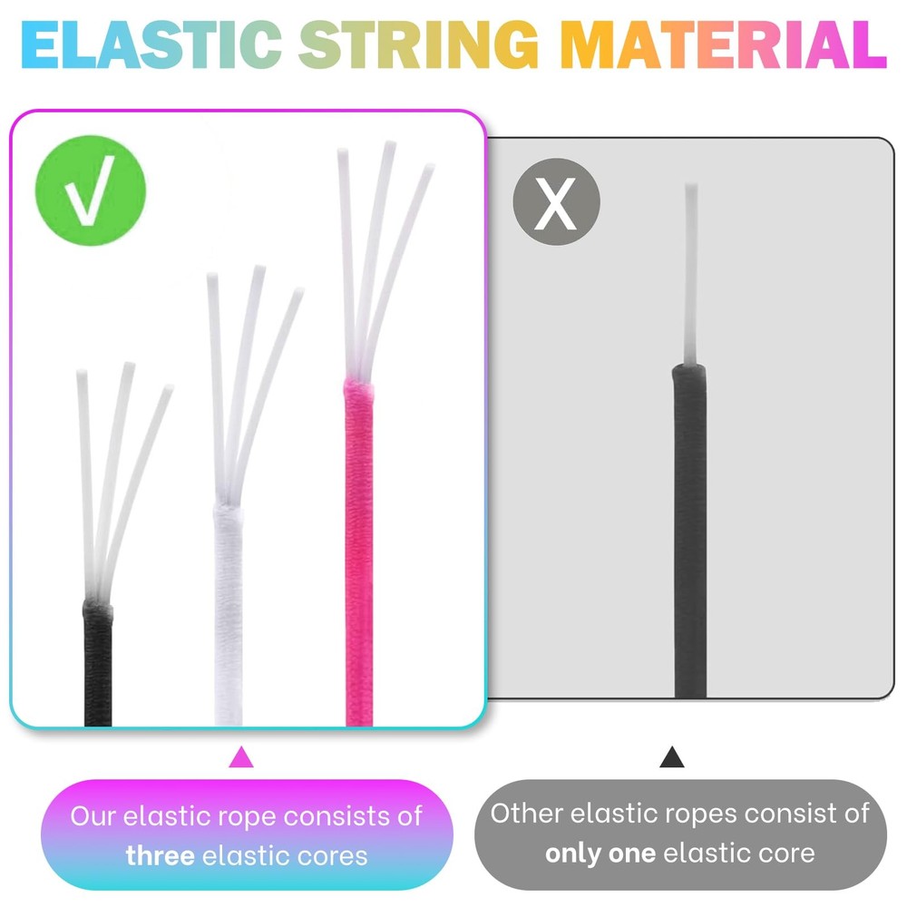 8pcs Elastic String Bracelet Making Kit, Stretchy Bracelet String (786 ft Tot...