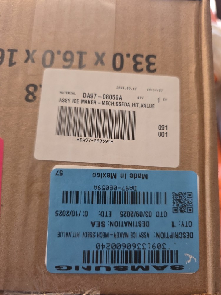 Samsung Refrigerator Ice Maker Assembly DA97-08059A OEM/NEW/UNOPENED
