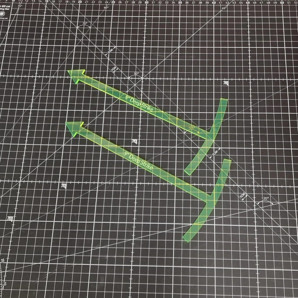 9" Deep Strike Marker – Acrylic Measuring Tool for Miniature Wargaming