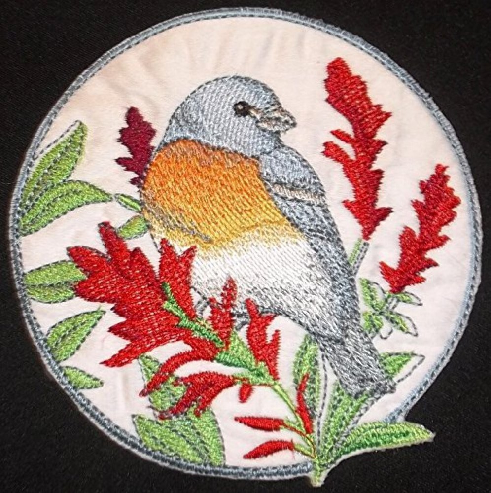 Lazuli Bunting Embroidered Patch