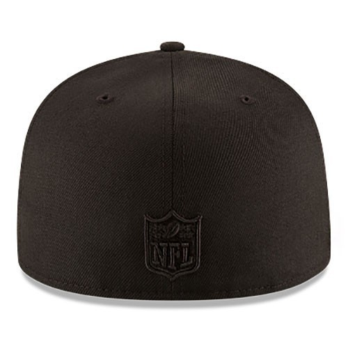 New Era L.A Rams 5950 Fitted Hat NFL League Basic Black on Black Cap