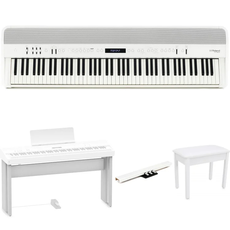 Roland FP-90X Digital Piano Home Bundle- White