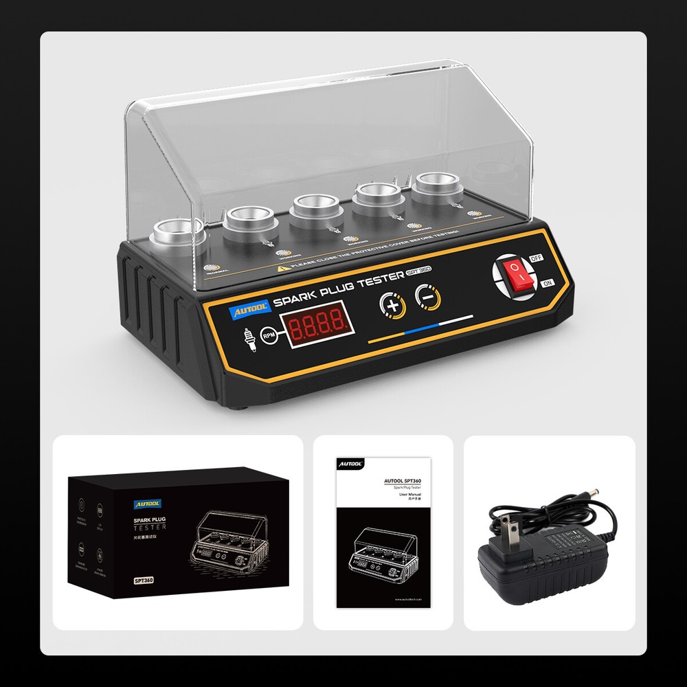 Car Spark Plug Tester 12V Ignition Spark Plug Analyzer 5 Holes Diagnostic Tool