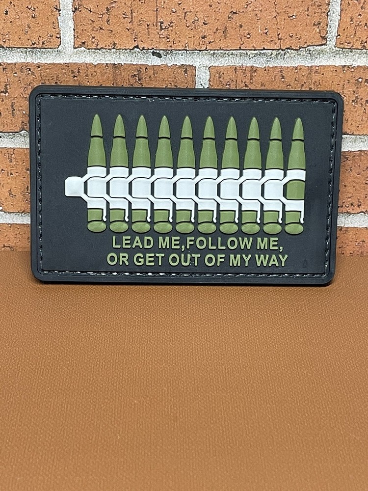 PVC Tactical Morale Patch, Ammo Gun Patch, Hook Backed Military Gun Patch