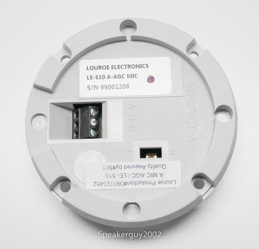 Louroe Ceiling Microphone / A-AGC LE-510 -- CC