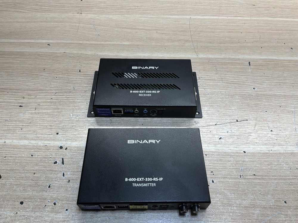 BINARY RECEIVER & TRANSMITTER B-600-EXT-330-RS-IP - NO POWER CORDS/JUA3150