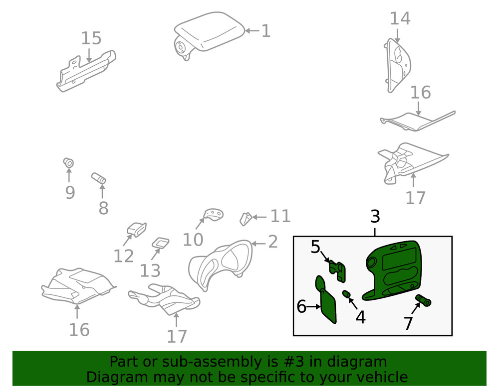 Genuine GM Accessory Bezel 22675069