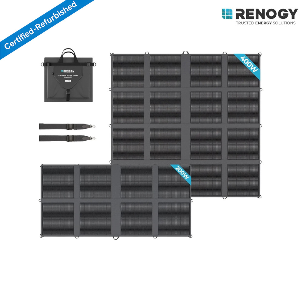 Renogy Solar Panel Portable&Foldable 400W 200W For Canmpign RV Home Refurbished