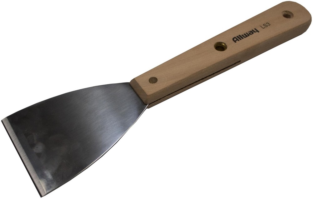 ALLWAY LS3 Long Wood Handle Burn-Off Scraper, 3"