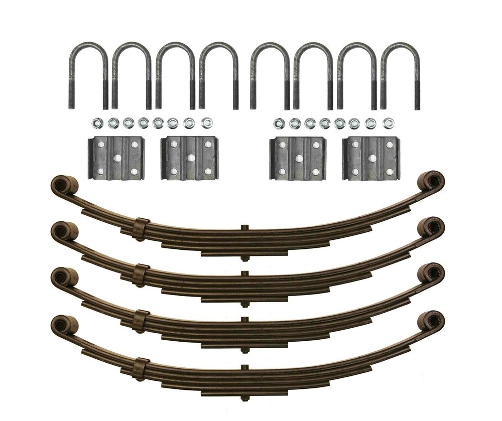 LIBRA 6000# 6K Tandem Trailer Axle Suspension Kit 3000# Leaf Springs U-bolt Kit